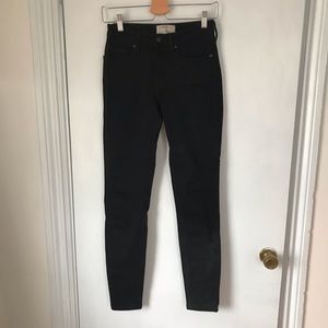 Everlane Mid Rise Black Skinny Jeans 26 Tall